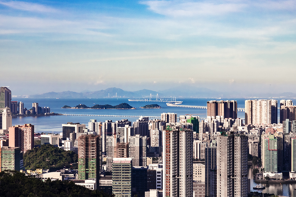 千库网_港珠澳大桥下午港珠澳山上拍摄摄影图配图_摄影图编号223470