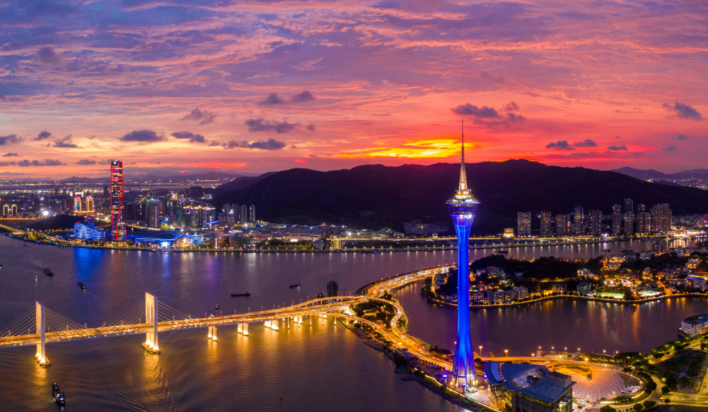粤港澳大湾区繁荣夜景