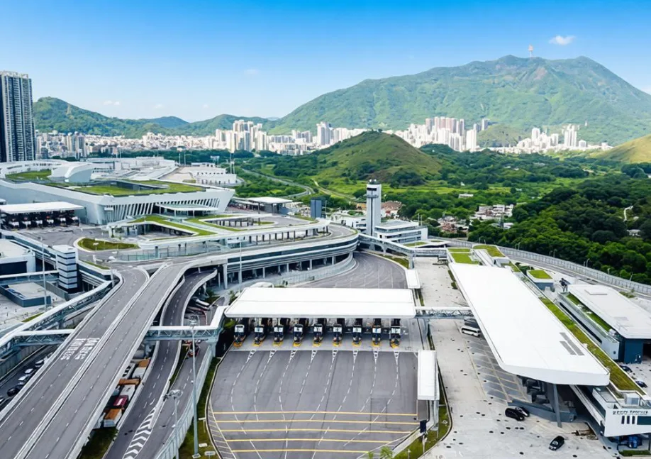莲塘口岸实景+香园围示意图